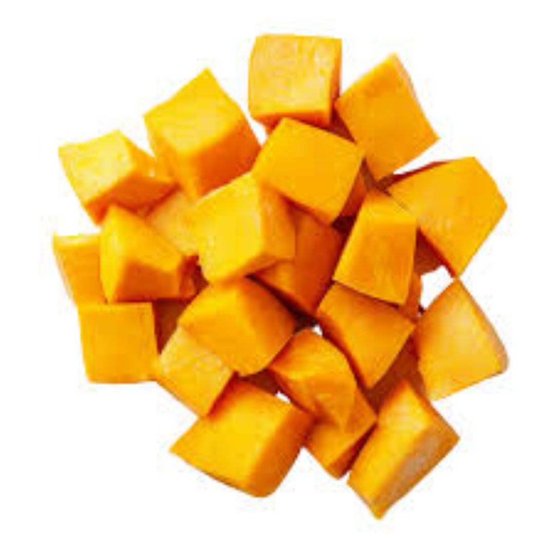 FRESHLY BUTTER SQUASH CUBES MINTED 200G